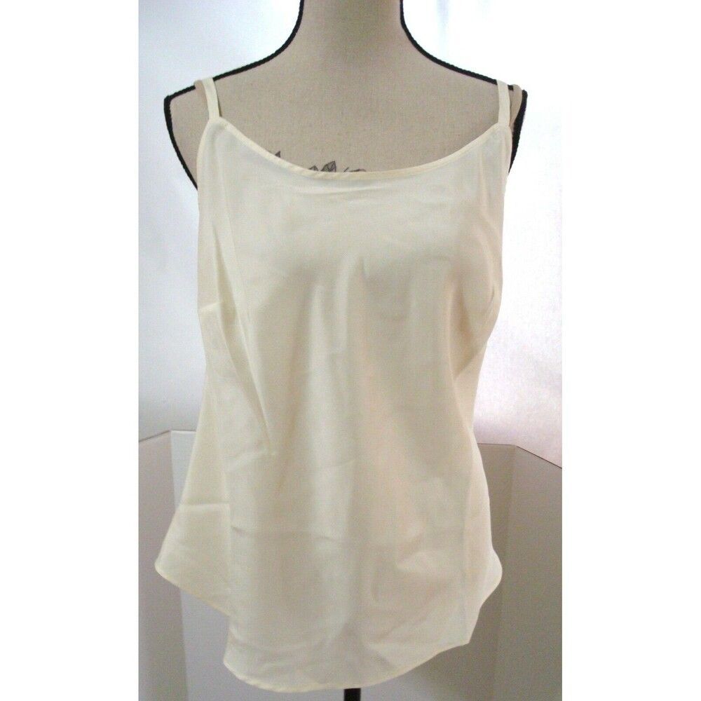 NWT New Ryllace 14 Silk Blouse Cami Ivory Off White Cream Tank Camisole Top Plus
